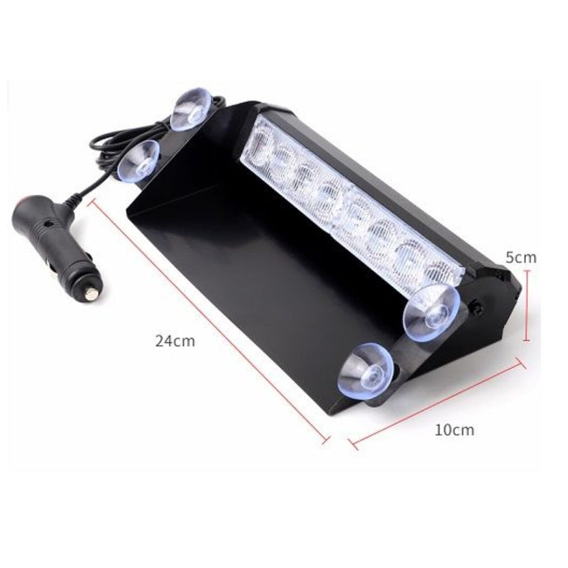 Front Windshield Shovel Light 8LED Red And Blue Flashing Light