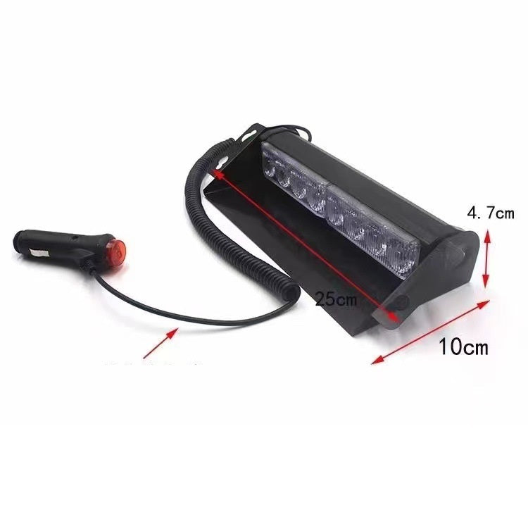 Front Windshield Shovel Light 8LED Red And Blue Flashing Light