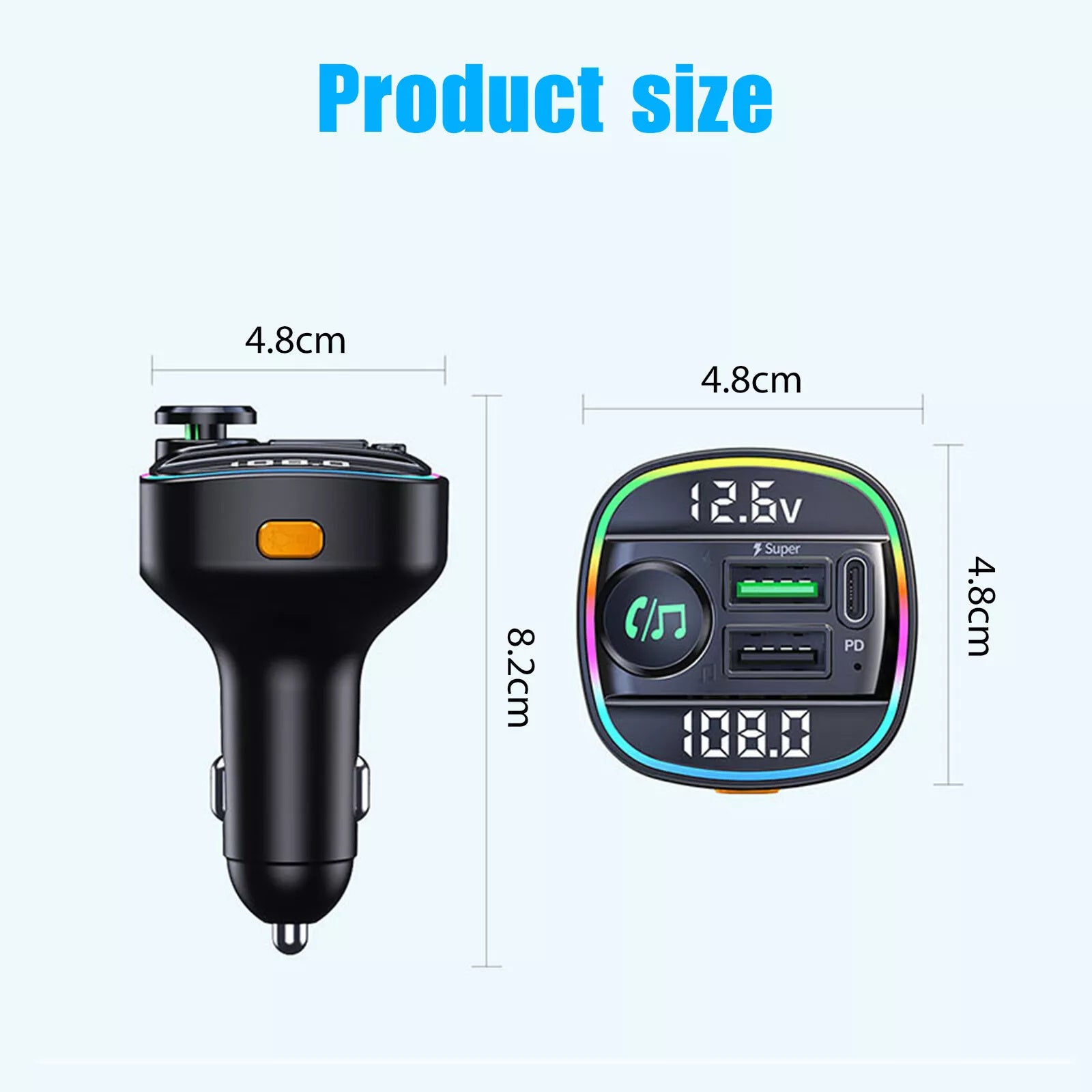 Bluetooth 5.0 Car Wireless FM Transmitter Adapter